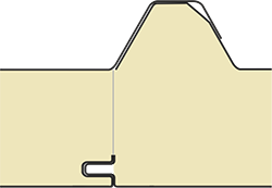 Schemat łączenia płyt warstwowych dachowych z rdzeniem z wełny mineralnej